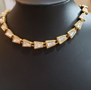 ANNE KLEIN BRUSHED GOLD CHOKER/NECKLACE